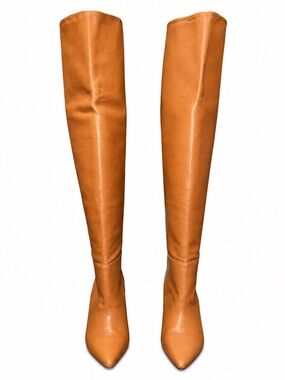 IRO Paris Tucan OTK Leather Boots – Camel / Cognac – FR 40 / US 8.5